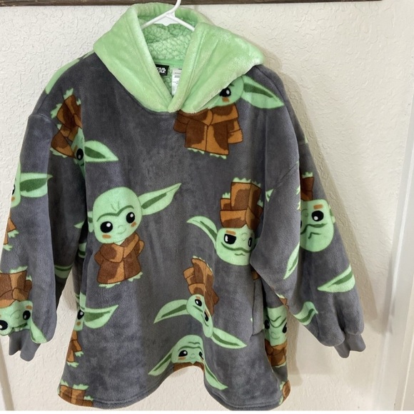 Disney Other - Disney Star Wars Grogu The Mandalorian Hoodie Blanket Oversized Kids One Size